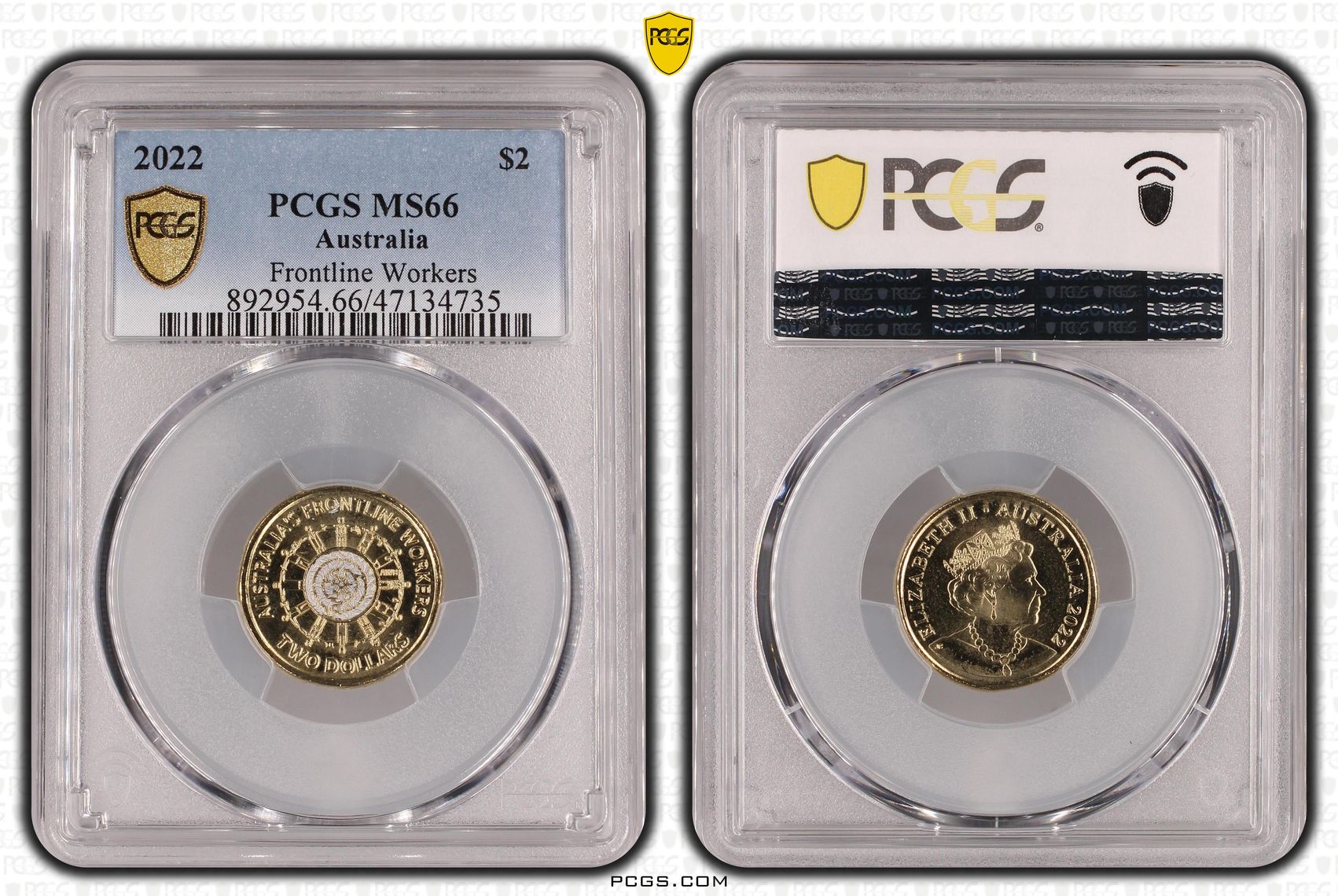 Frontline Workers Colorized, Two Dollar, 2022, PCGS MS66