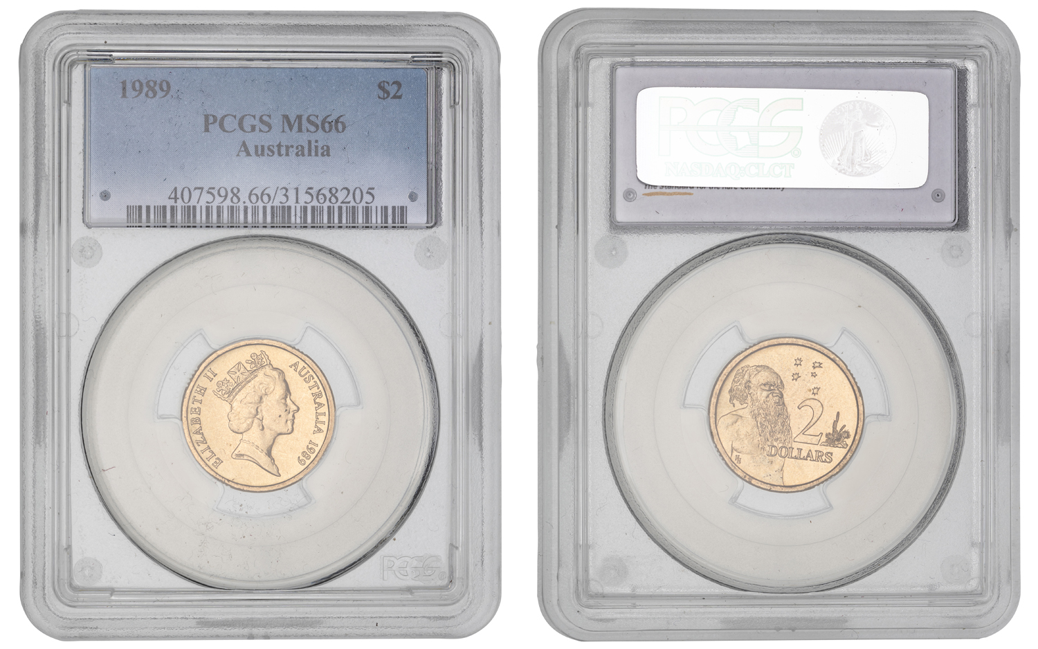 Elizabeth II, Two Dollar, 1989, PCGS MS66