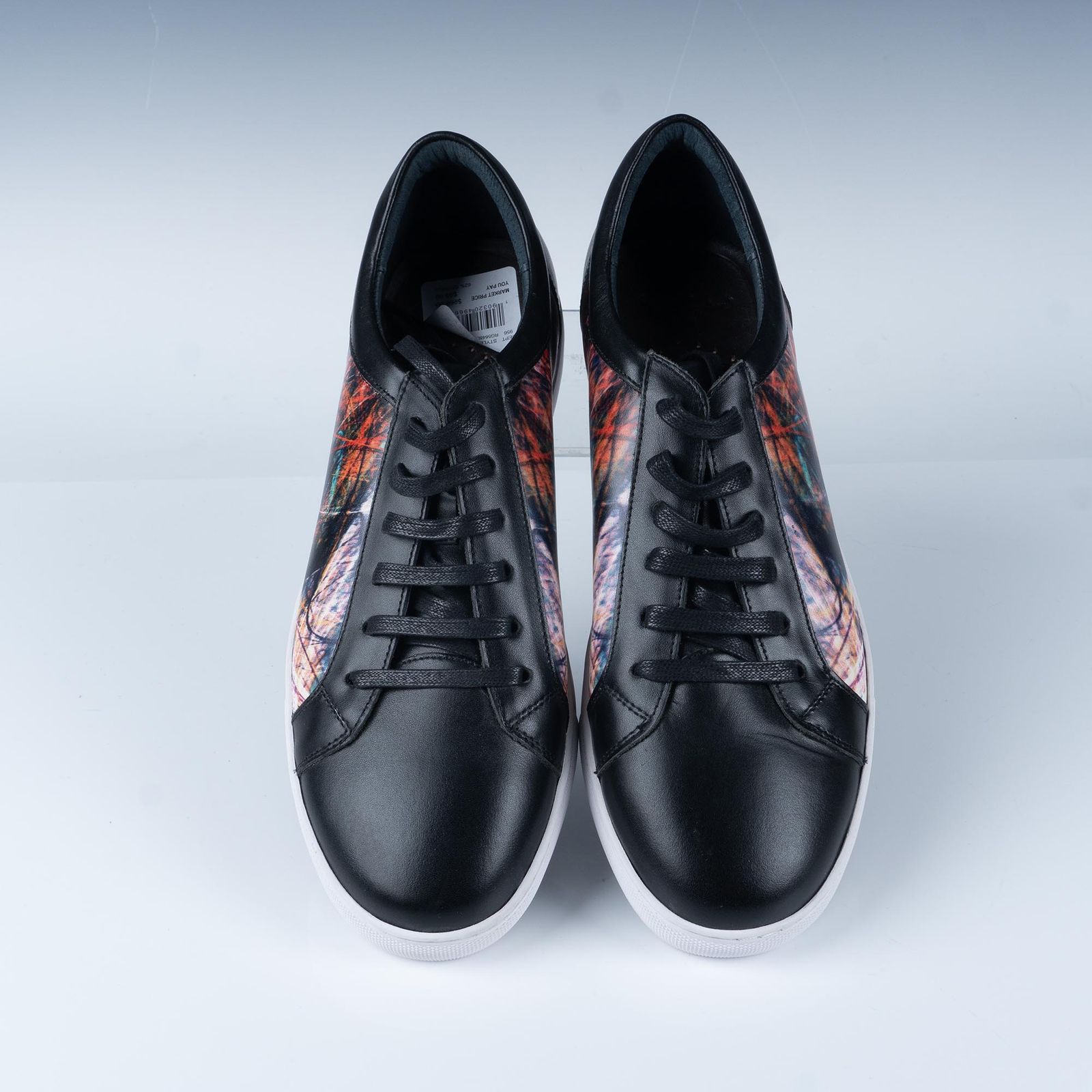 Robert Graham  Mens Black Leather Lifestyle Sneakers Shoes Robert Graham Black Fashion Sneakers for Men | Mercari main image 3