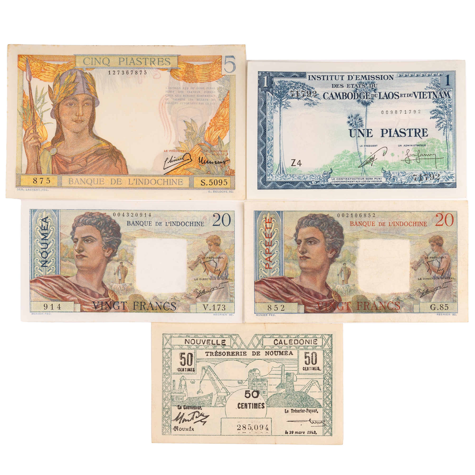 French Indochina, Accumulation, 1900s, VG - aUNC