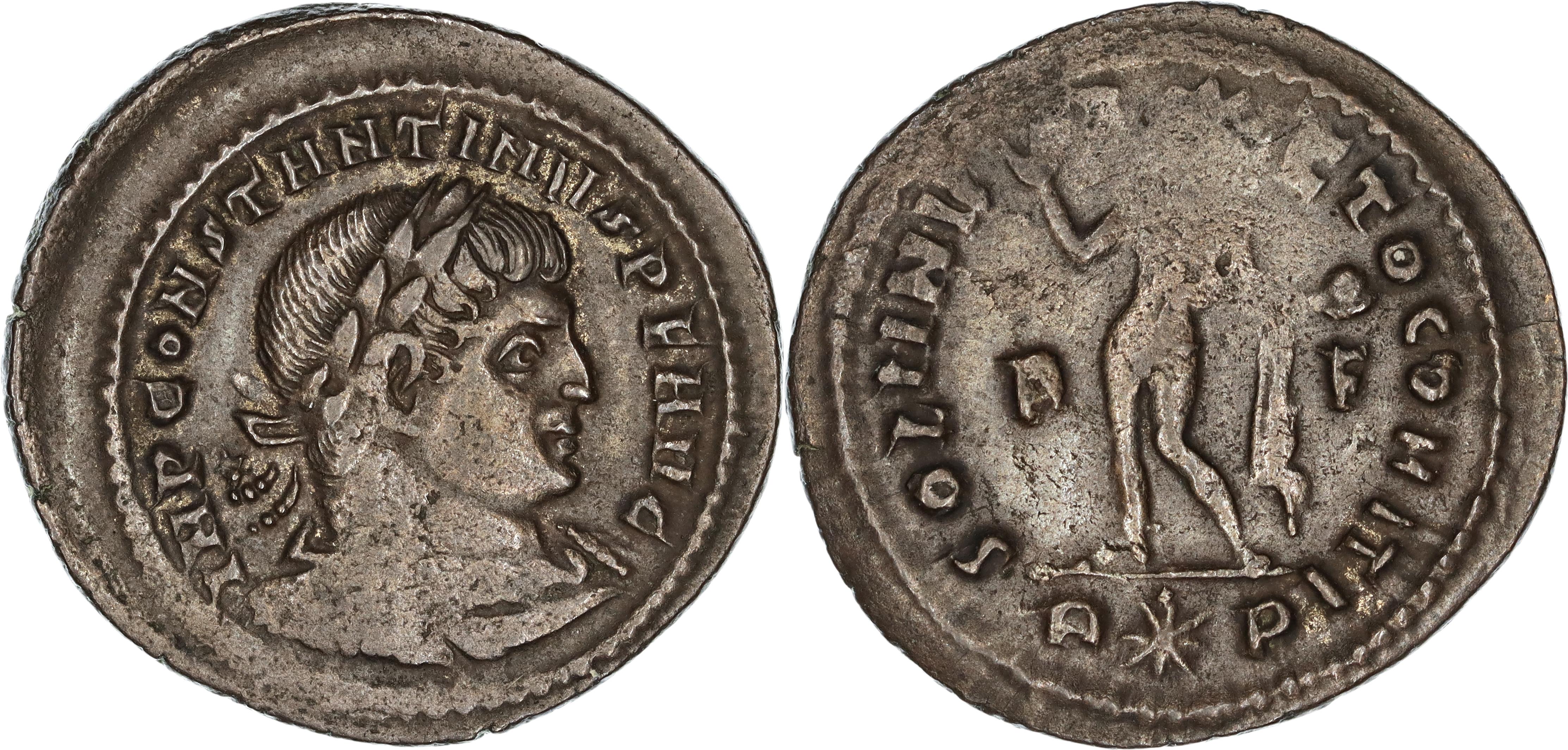 Roman Empire, Constantine I, Æ Follis, 314 AD, nEF