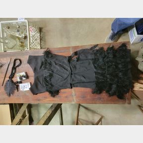 Authentic antique flapper dress and accessories