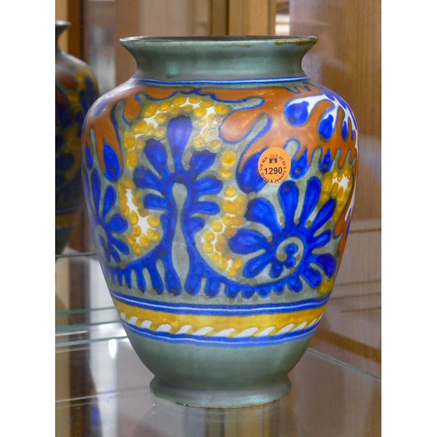 Rhodian Gouda Pottery Vase 8.25''