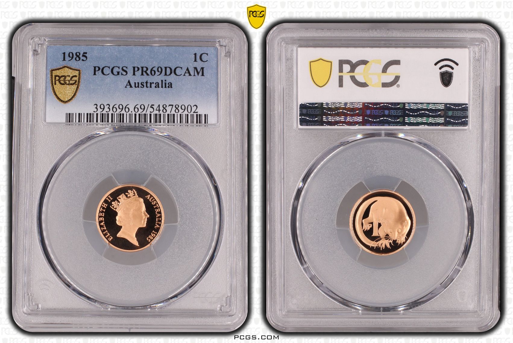 One Cent, 1985, Pcgs Pr69dcam