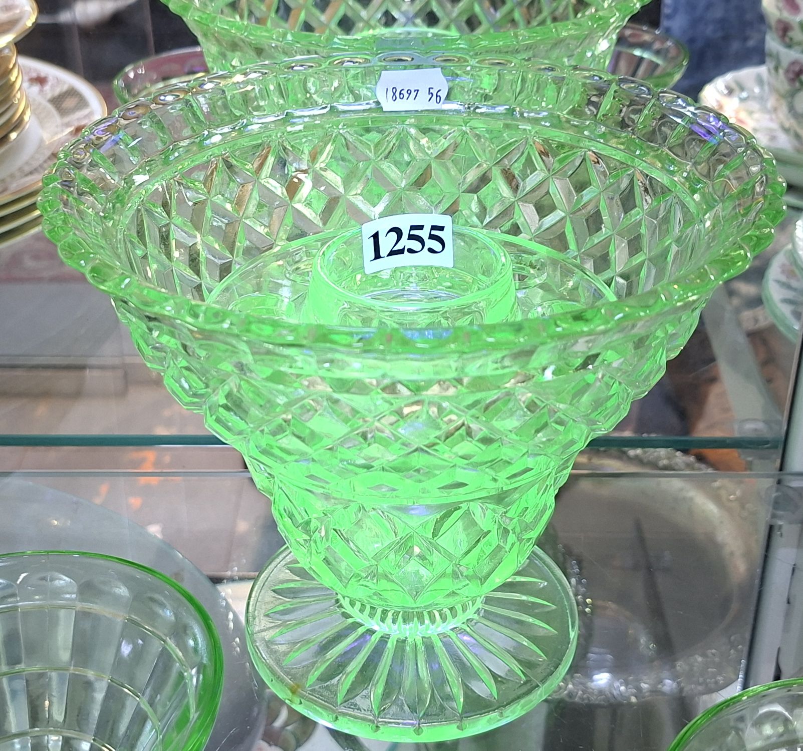 Depression Glass Float Vase