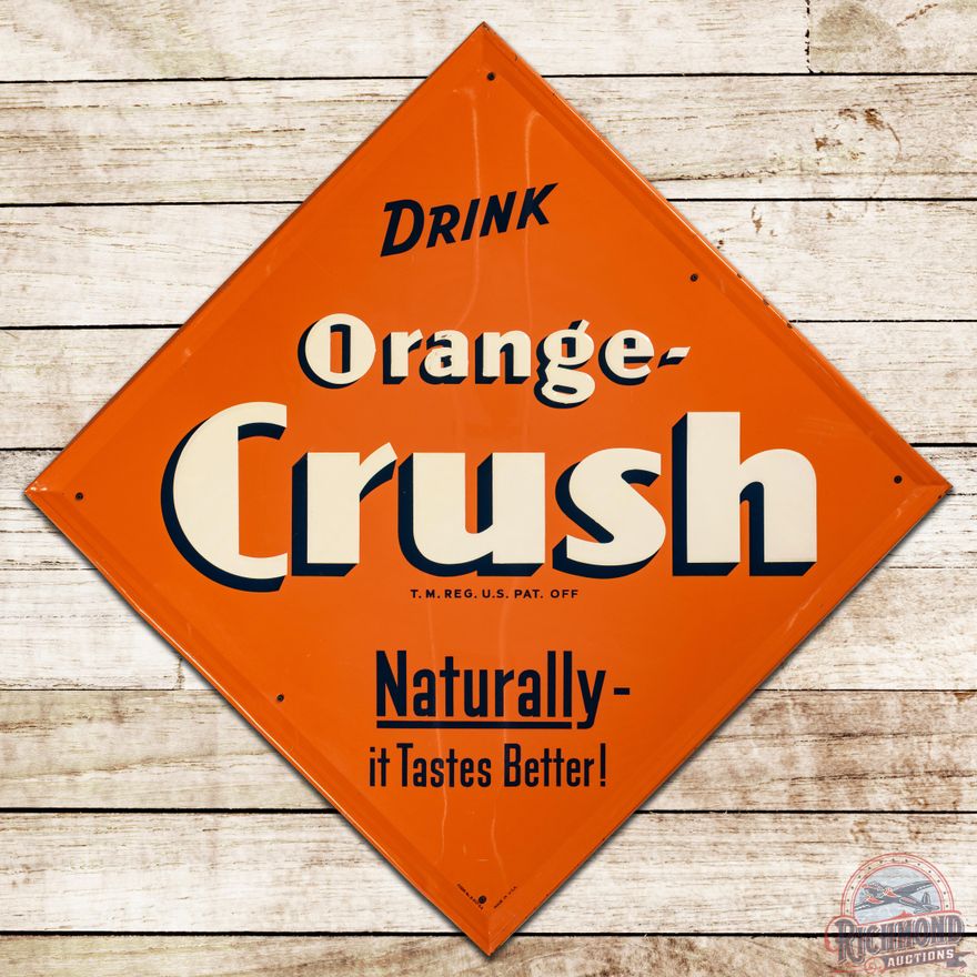57" Drink Orange Crush "Naturally It Tastes Better!" SST Sign - 8.75