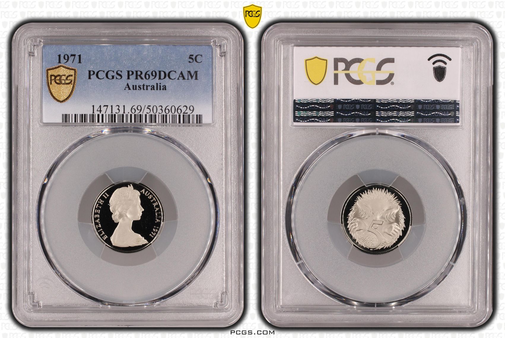 , Five Cent, 1971, PCGS PR69DCAM