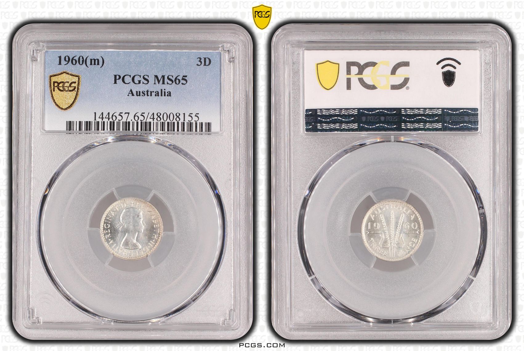 235 · Elizabeth II, Threepence, 1960(m), PCGS MS65