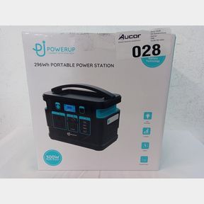POWERUP 300W UPS PORTABLE POWER STATION WITH 3 PRONG PLUG - 296WH 80000MAH LITHIUM-ION BATTERY CAPACITY LIGHTWEIGHT AND PORTABLE