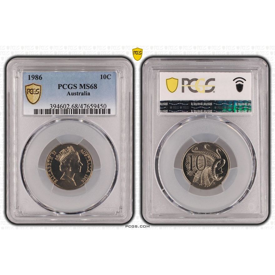 Ten Cent, 1986, PCGS MS 68