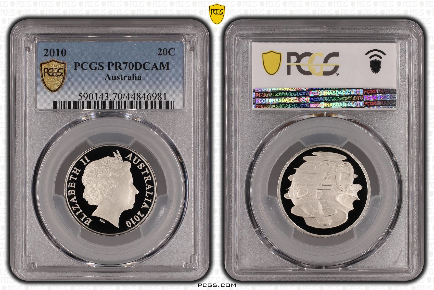 2010 Australian Twenty Cent, 20c Proof PCGS - PR70DCAM POP 31/0 -981
