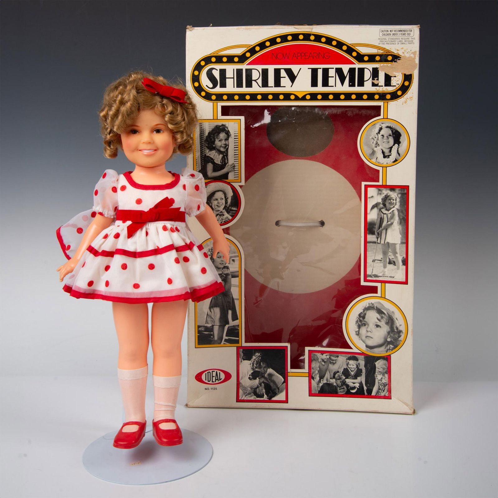 shirley temple red dress Composition Shirley Temple, Ideal, Red Dress, "Curly Top" Film, Orig. Box