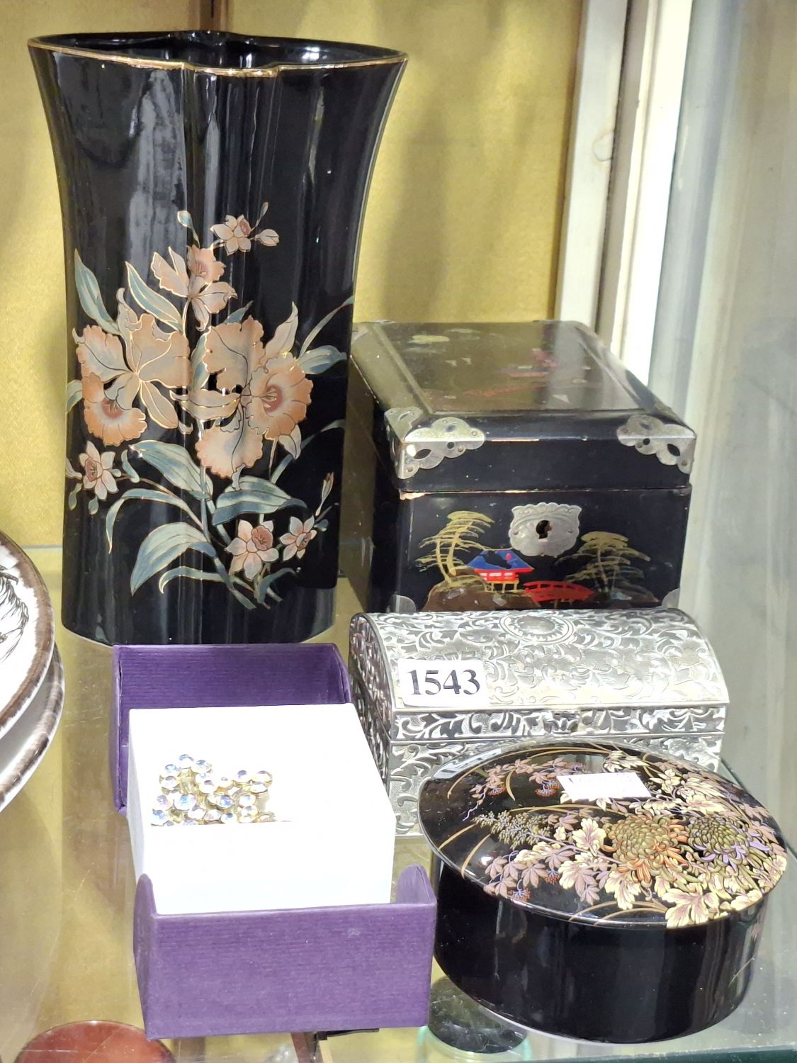 Vase, Brooch And Jewellery Holder