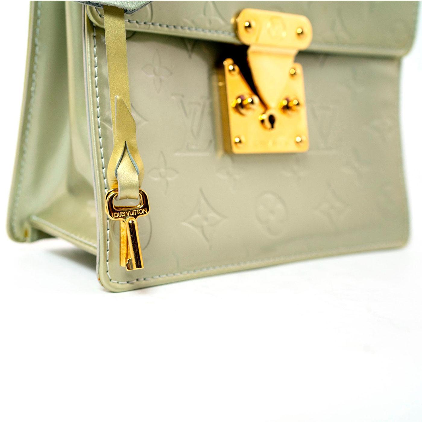 Louis Vuitton Spring Street Yellow Monogram Vernis Leather Handbag