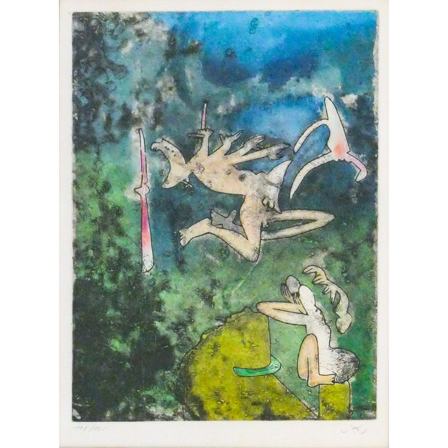 Roberto Matta ''Centre Noends #1'' Color Etching