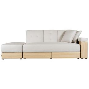 George Mason Donna Sleeper Couch with Storage Natural Queen | OTTOMAN ONLY