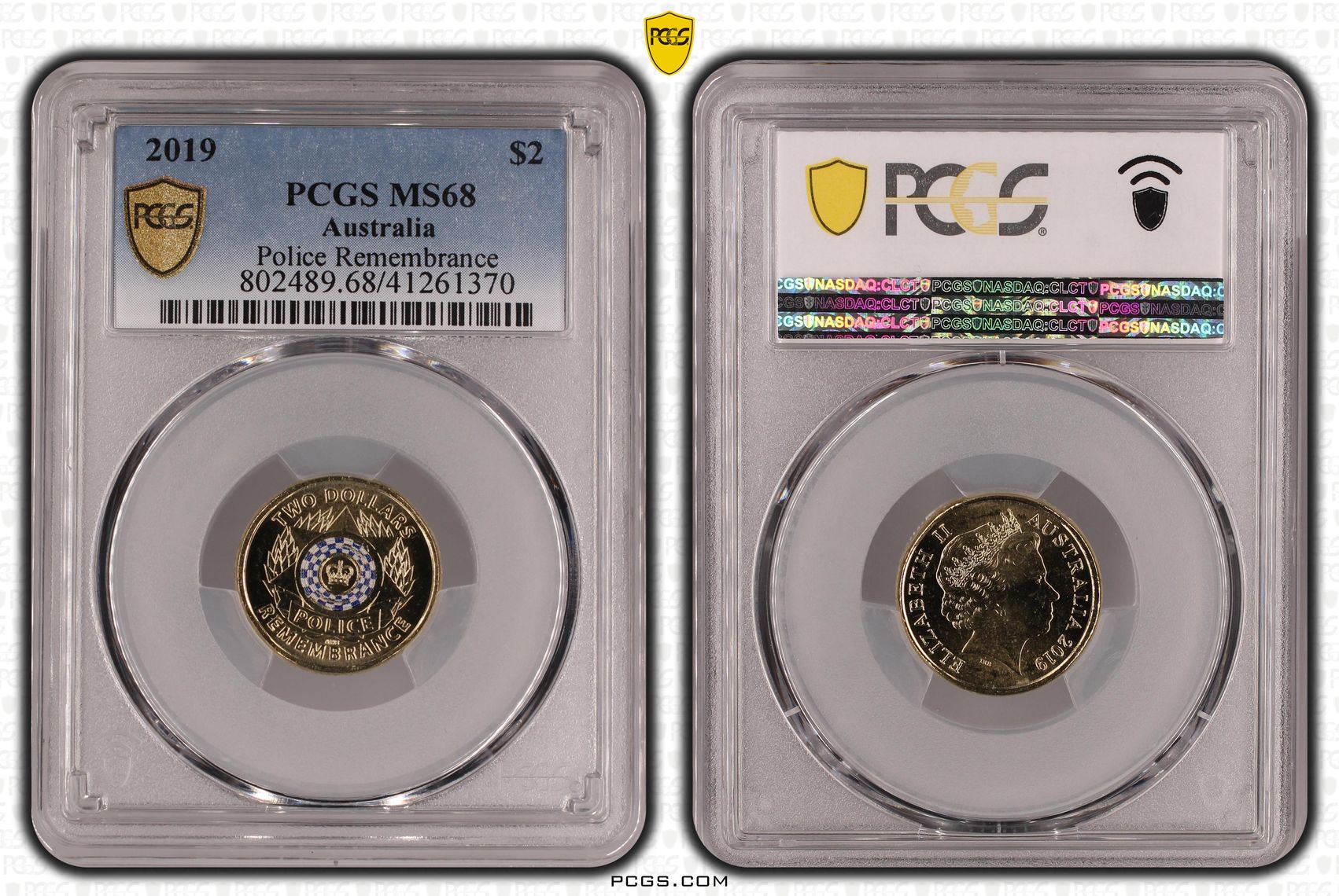 Police Remembrance Colorized, Two Dollar, 2019, PCGS MS68