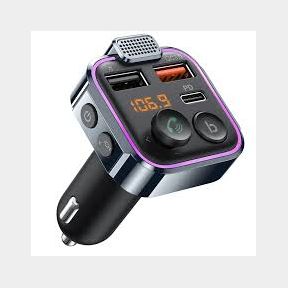 MnM - BC73 Car Bluetooth 5.0 FM Transmitter Aux Mic QC3.0 Bass Button - BC73 Car Bluetooth FM Transmitter -51748/8530