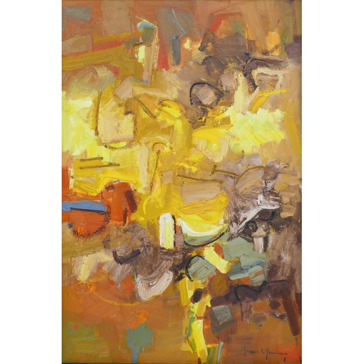 John Chin Young ''Untitled'' (Abstraction) Oil