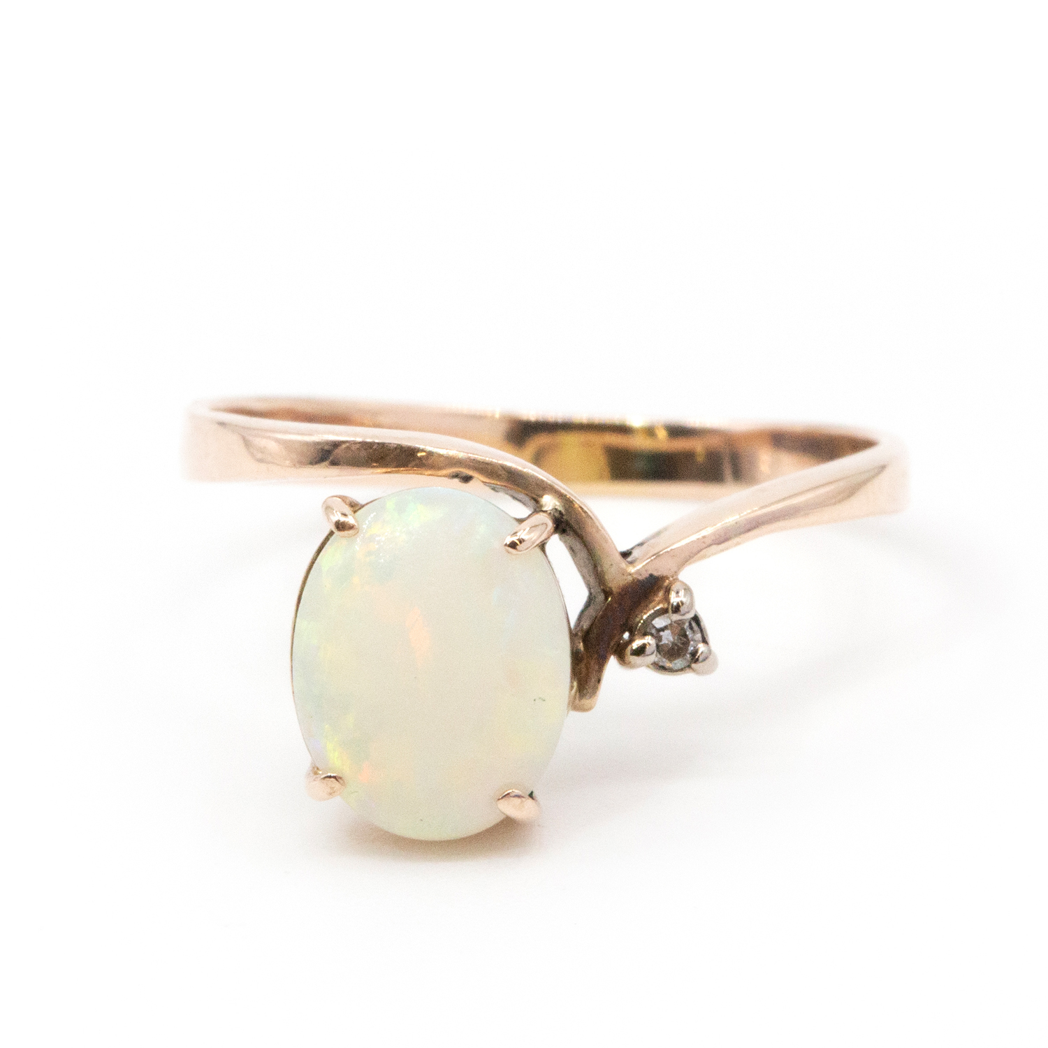 Opal & Diamond 9ct Gold Ring