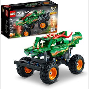 LEGO TECHNIC MONSTER JAM DRAGON MONSTER TRUCK TOY FOR BOYS AND GIRLS, 2IN1 RACING PULL BACK CAR TOYS FOR OFF ROAD STUNTS, KIDS BIR