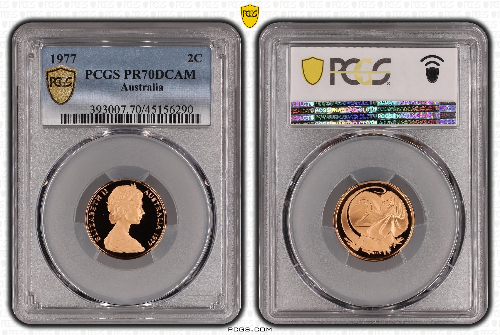 Two Cent, 1977, Pcgs Pr70dcam
