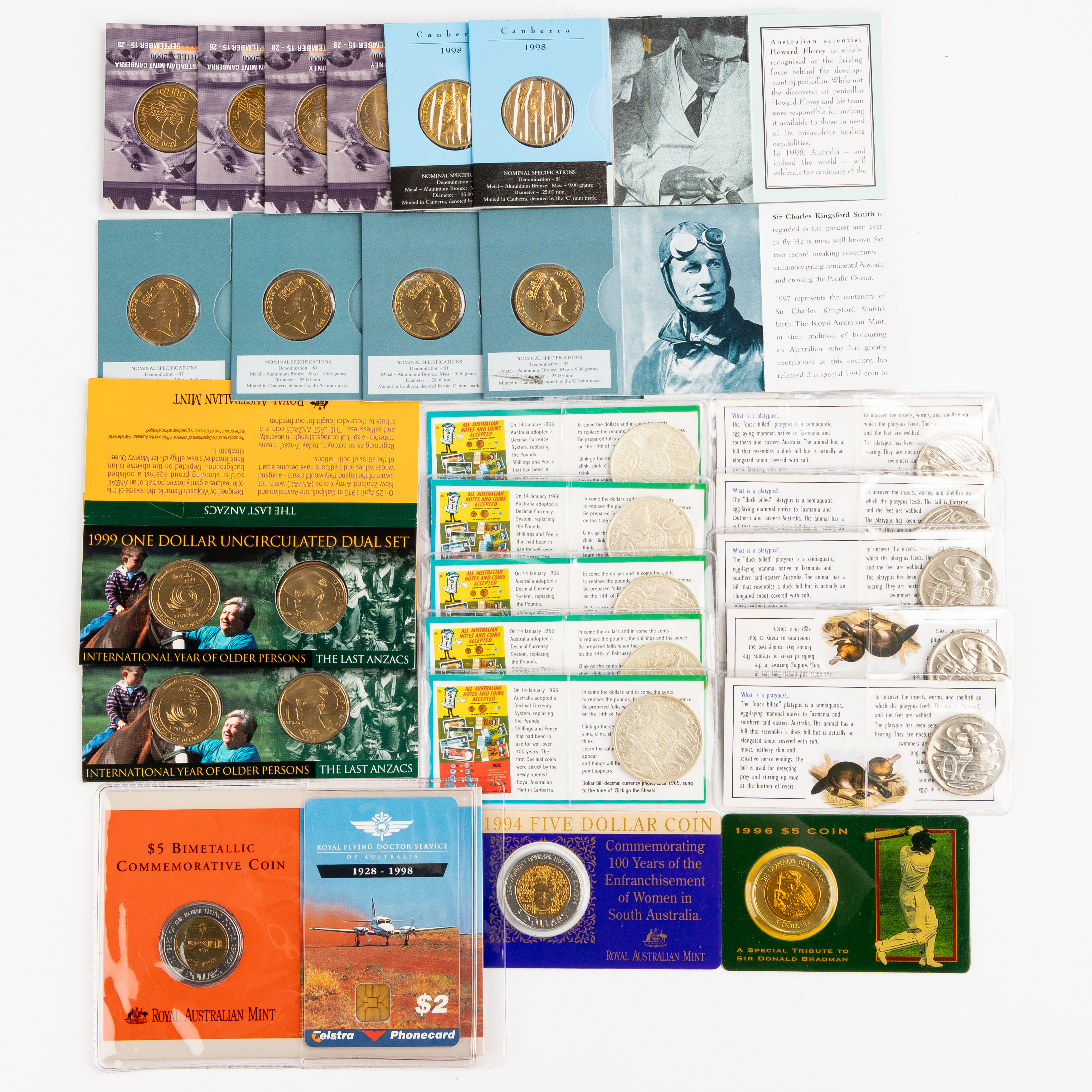Elizabeth II, RAM - Miscellaneous, Twenty Cents - Five Dollars, 1966 - 2005, UNC