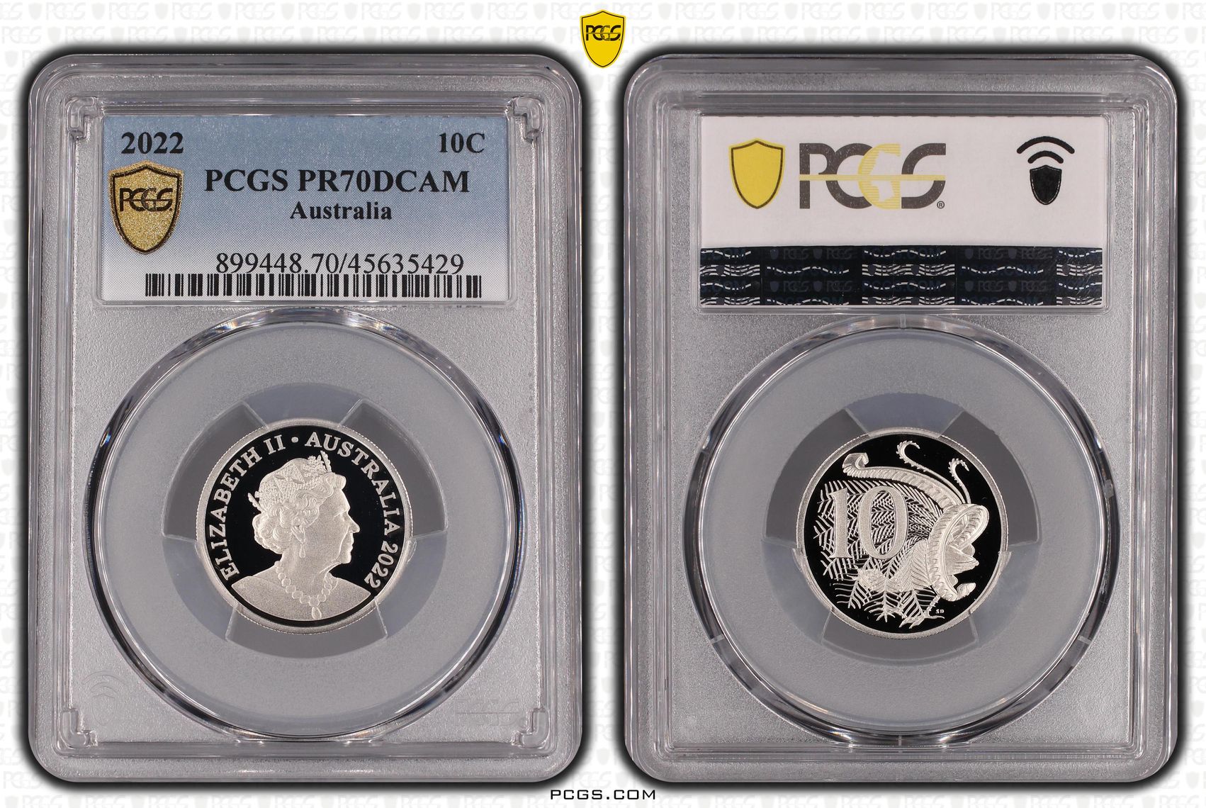 Ten Cent, 2022, Pcgs Pr70dcam