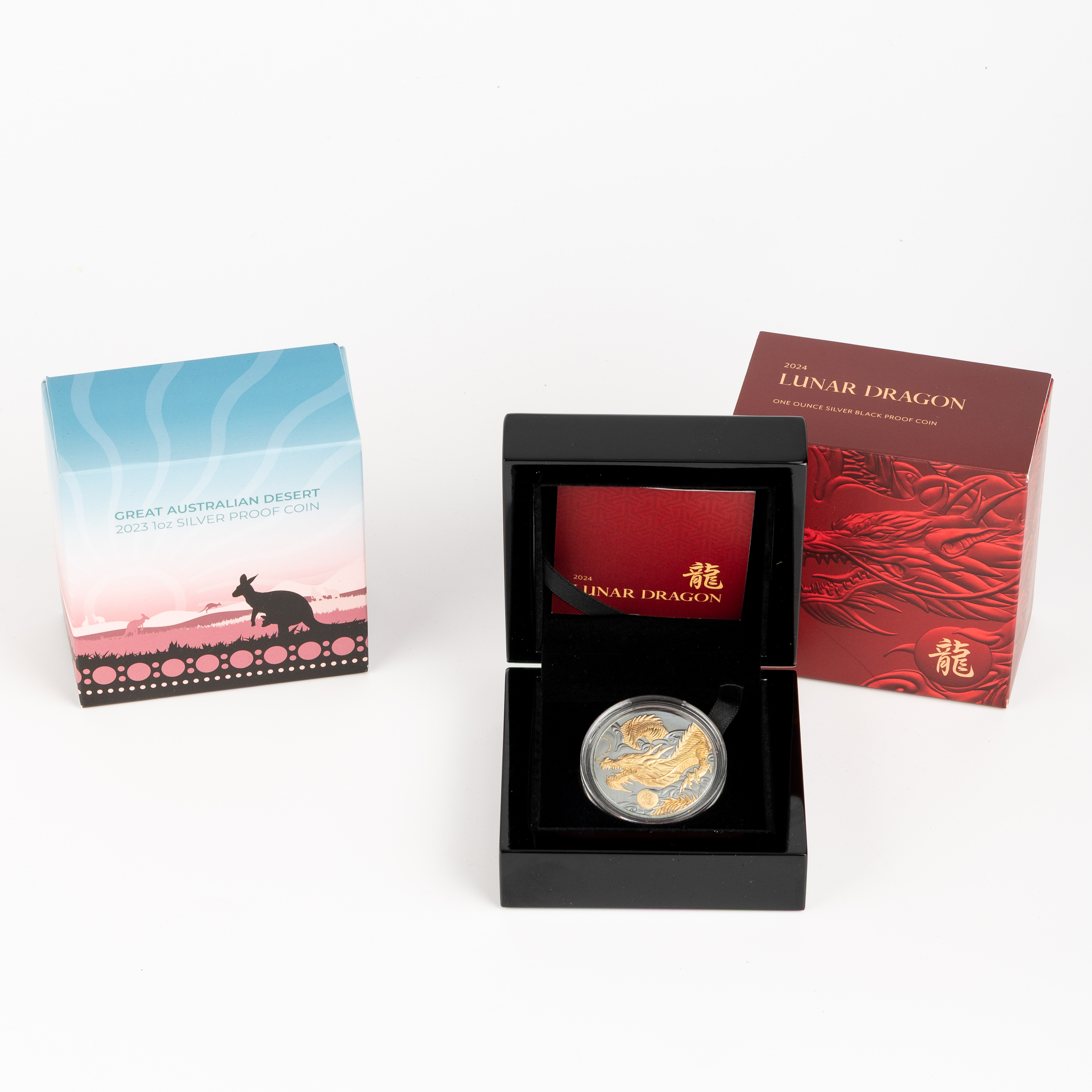 Niue, Charles III, Perth Mint - Lunar Dragon & Republic of Niue - Great Australian Desert, One Dollar, 2024, FDC