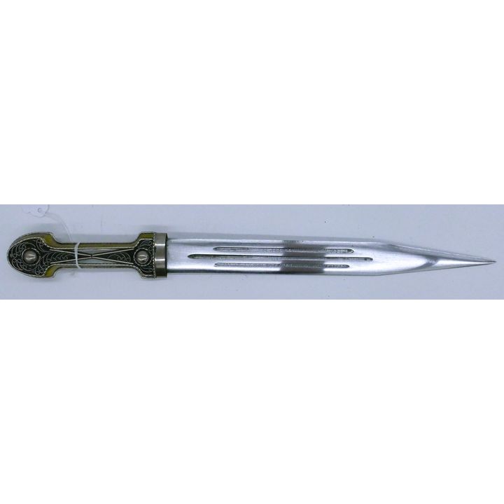 Caucasian Silver Filigree Kama or Kindjal Dagger 19''