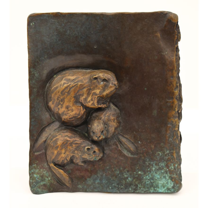 Georgia Gerber ''Beaver Memories'' 1994 Bronze Sculpture
