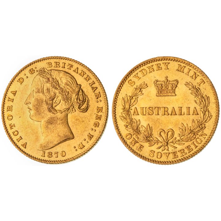 Victoria, Sovereign, 1870, CHU