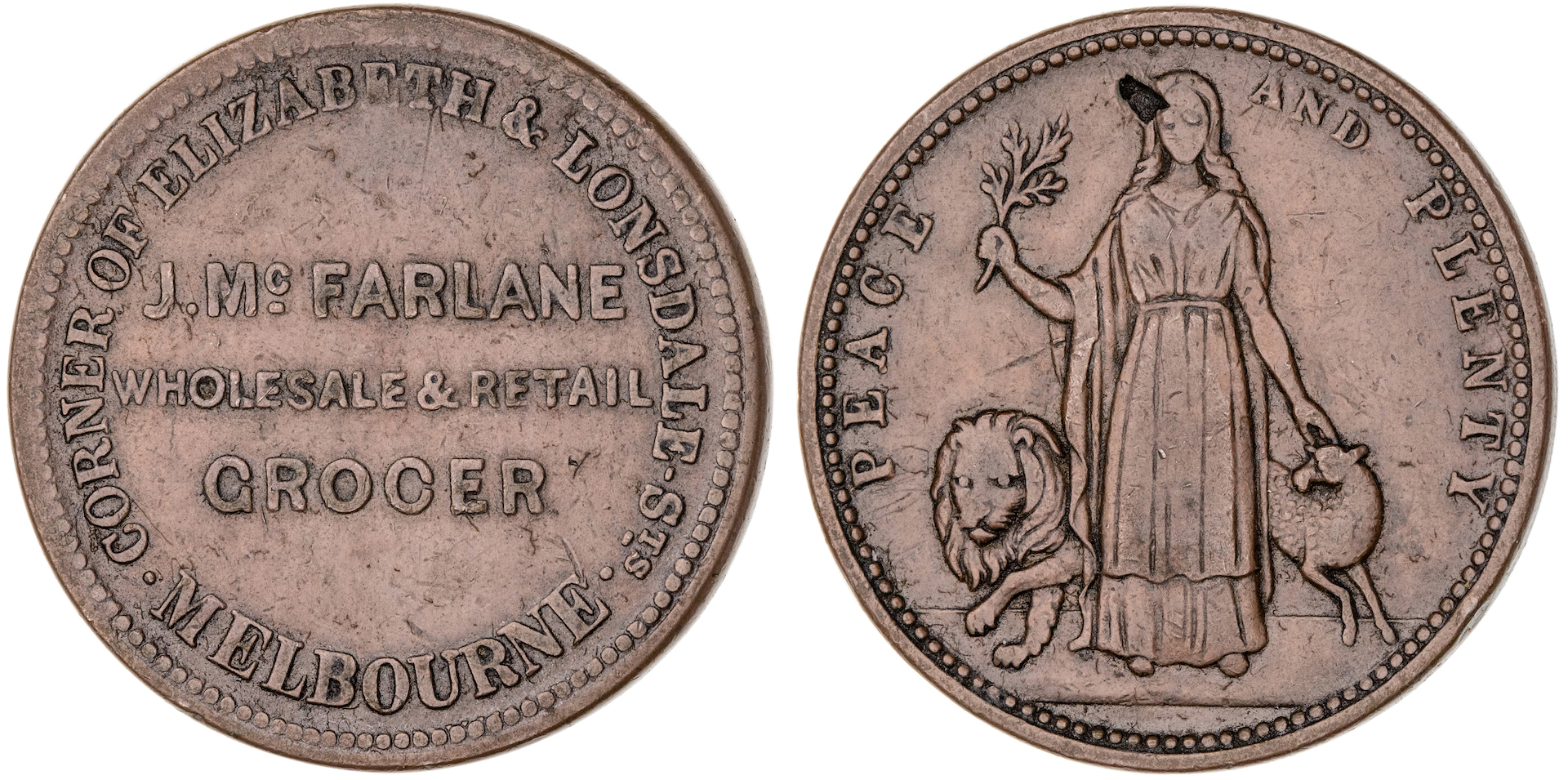 Melbourne, Victoria, J. McFarlane, Penny, ND, gFine