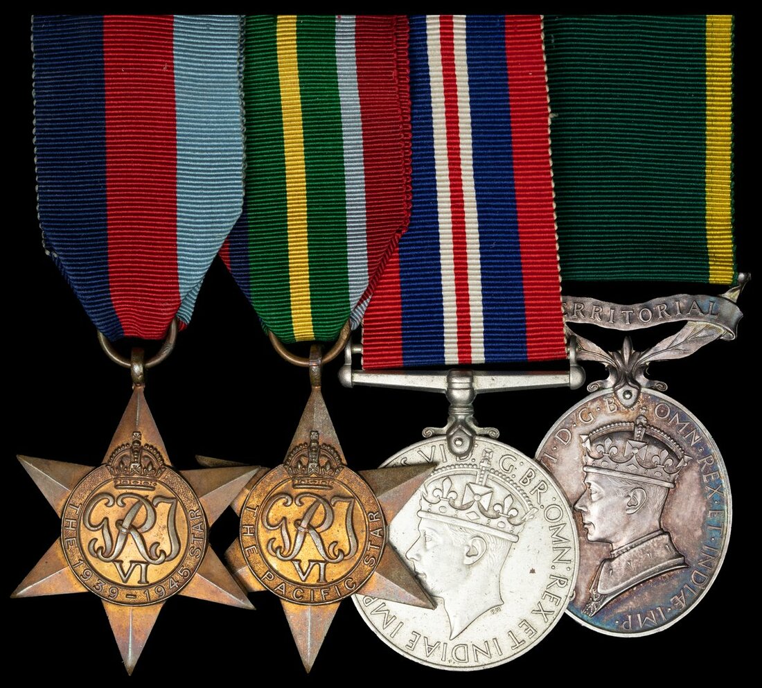 A Second World War Casualty group of four to Sergeant J. Carrington ...
