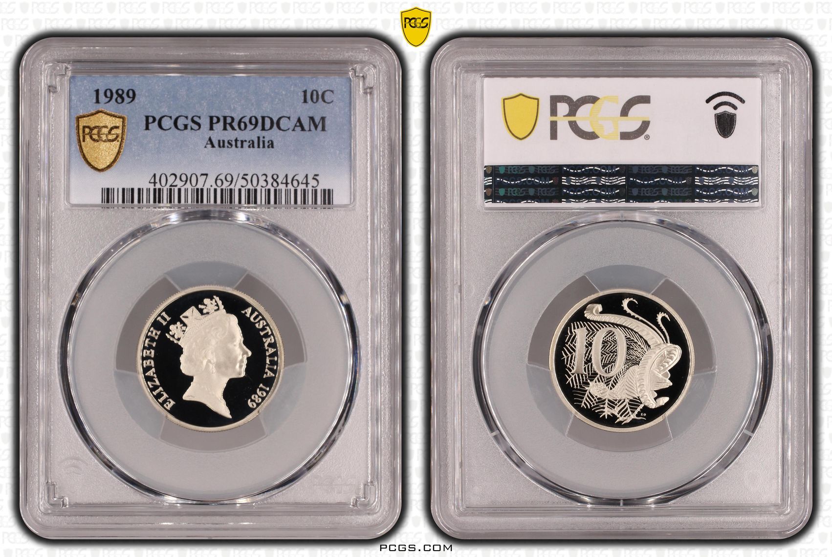 Ten Cent, 1989, Pcgs Pr69dcam