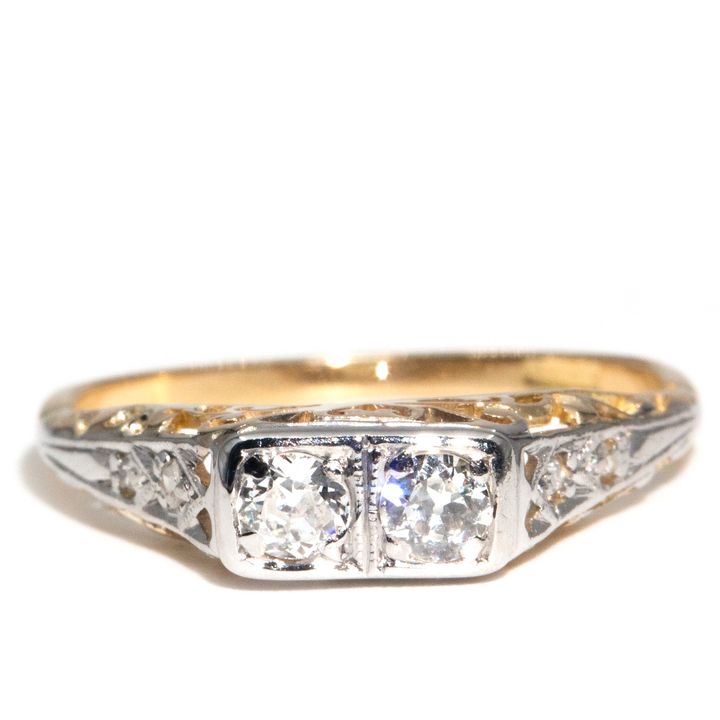 Antique Old Cut Diamond Ring, Circa 1930s