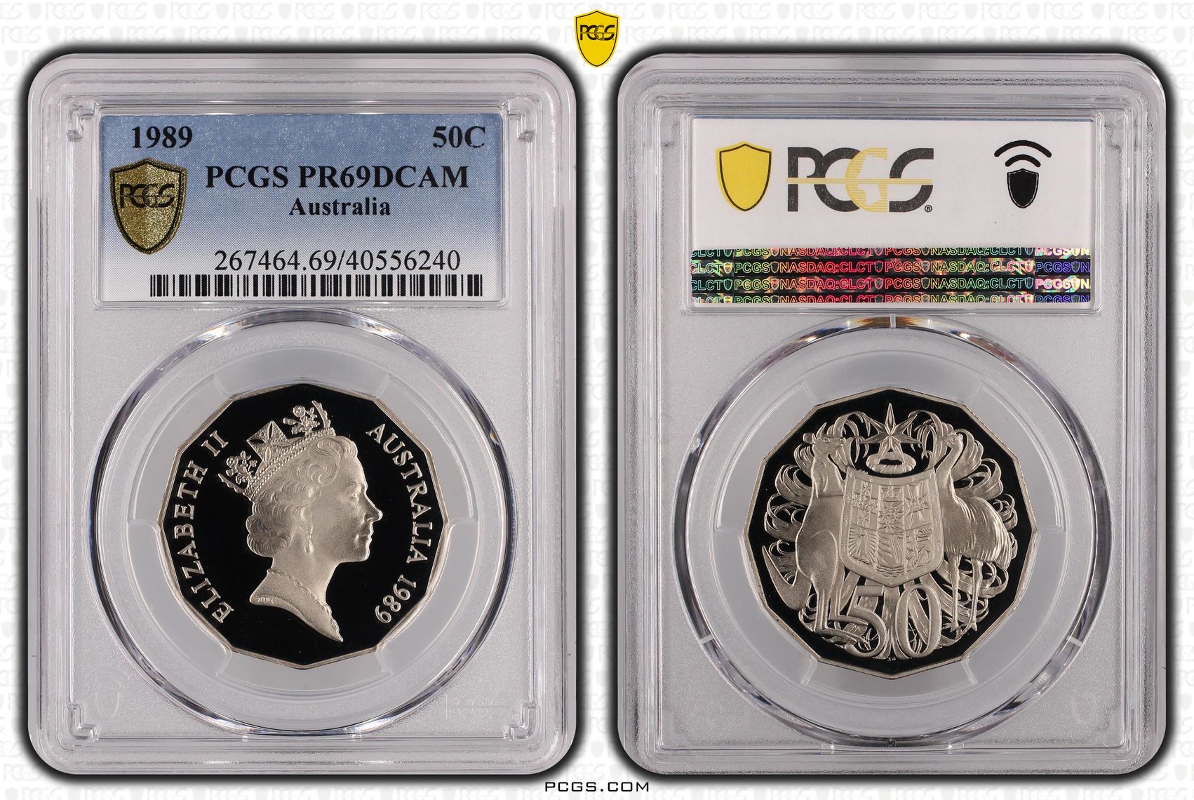 Fifty Cent, 1989, PCGS PR69DCAM