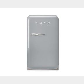 SMEG-SILVER RETRO MINI BAR FRIDGE LEFT HINGE 40CM 34L