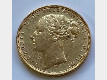 1878 VICTORIA MELBOURNE YOUNG HEAD GOLD SOVEREIGN