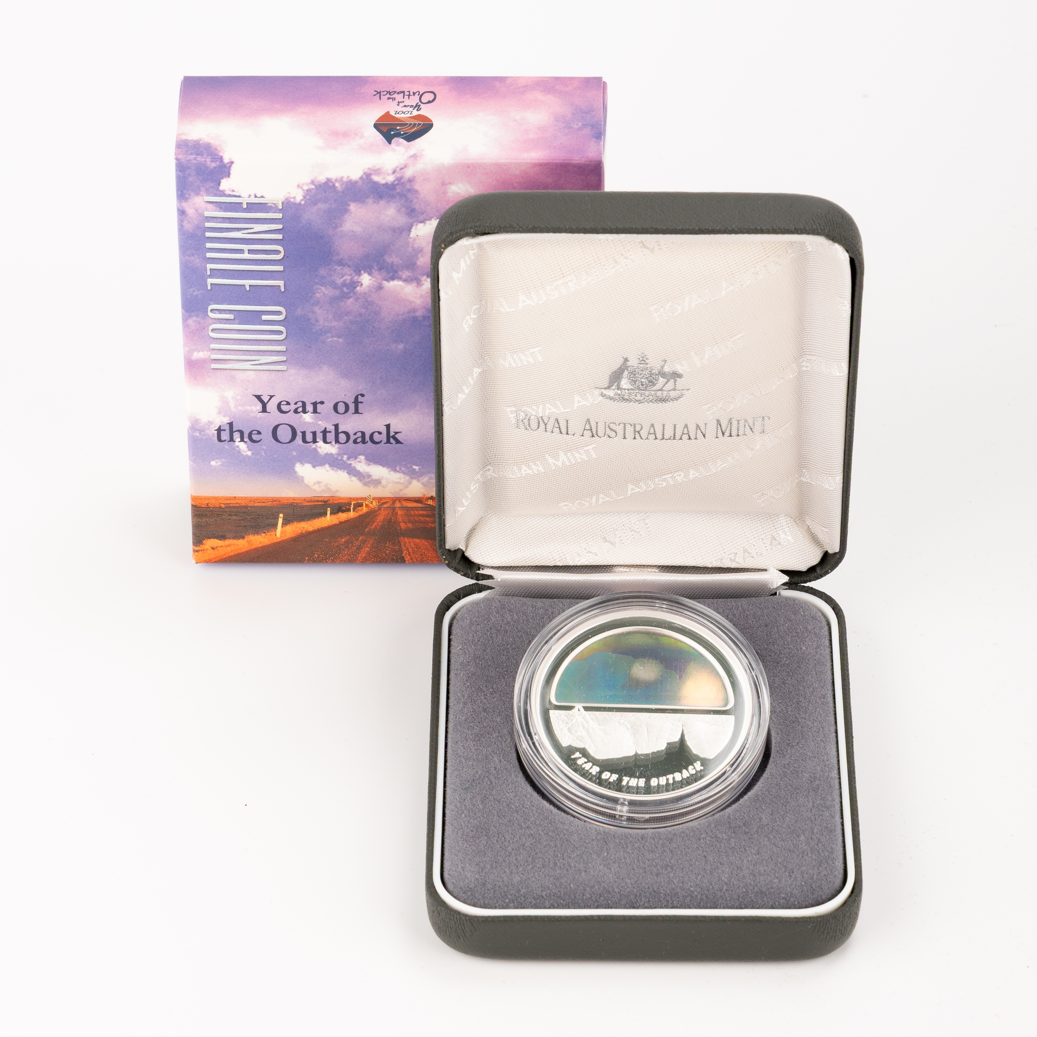 16 · Outback Holographic Silver Proof, Five Dollars, 2002