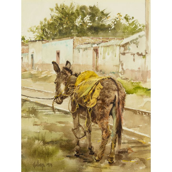 Clark Hulings (1922-2011), Donkey, 1974