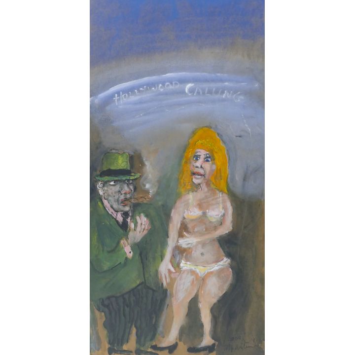 James Martin ''Hollywood Calling'' 2000 Tempera