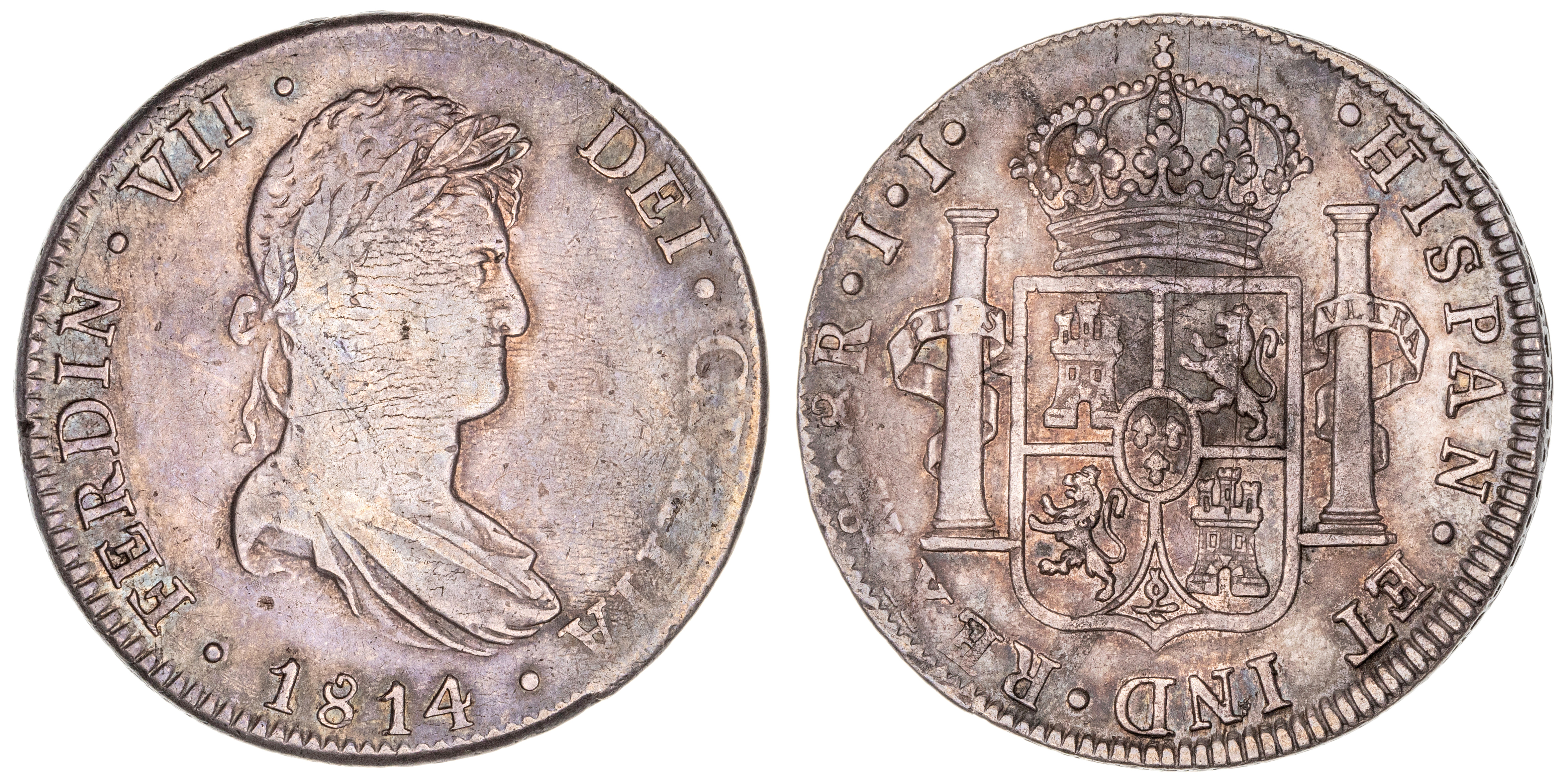 Mexico, Ferdinand VII, Eight Reales, 1814-JJ, gVF