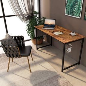 ***NEW RUSTIC METAL FRAME COMPUTER DESK TL0D03 ***