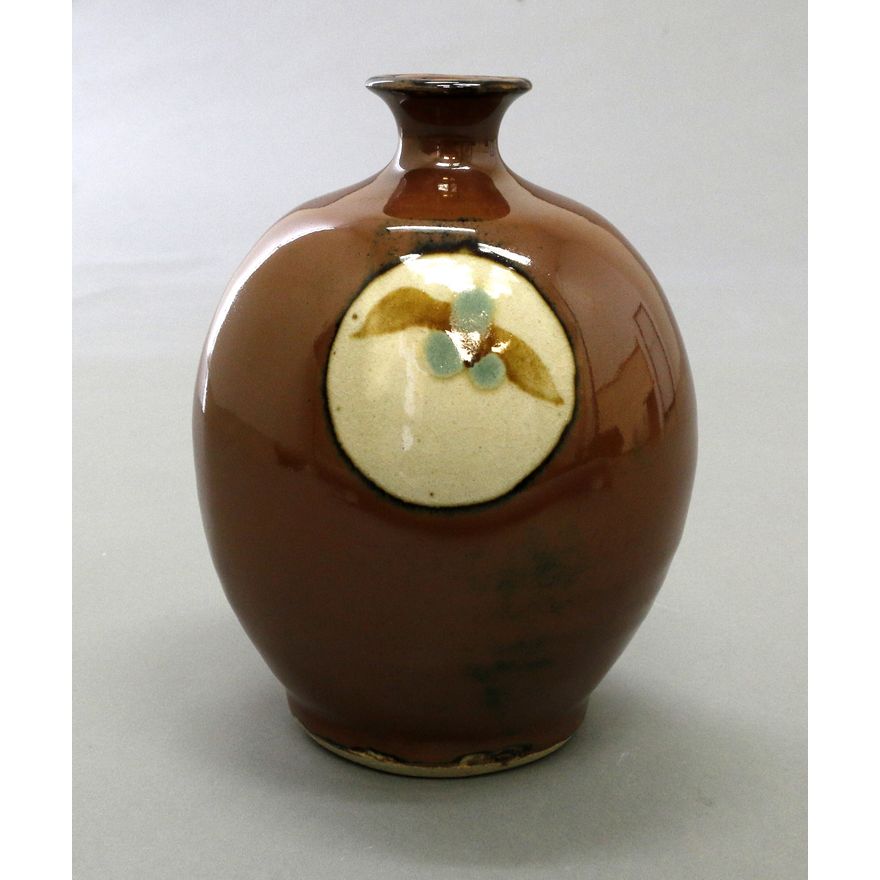 Mashiko Pottery, Globular bottle vase