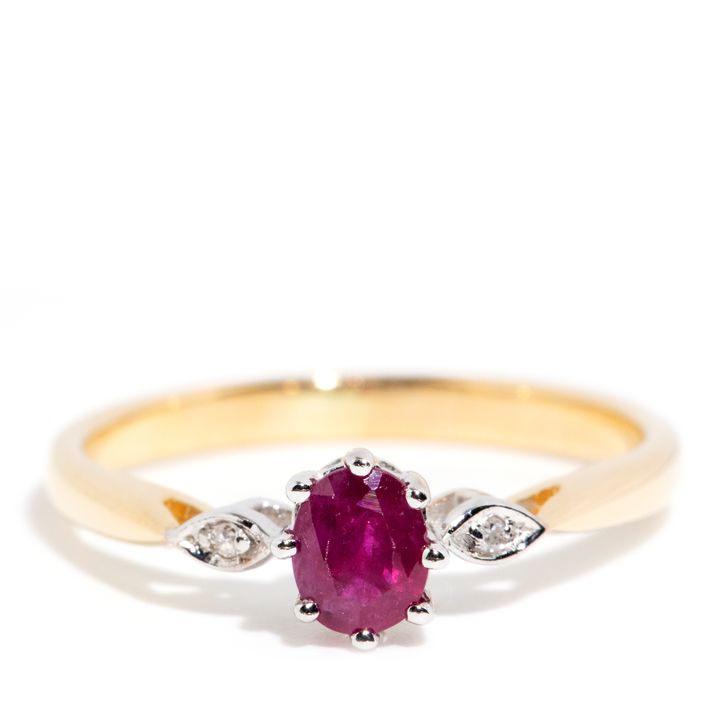Vintage Ruby & Diamond Ring