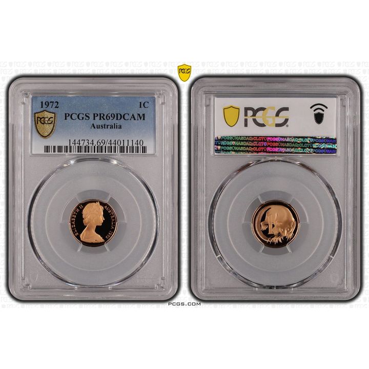 1972 Australia One Cent, 1c PCGS - PR69DCAM -140