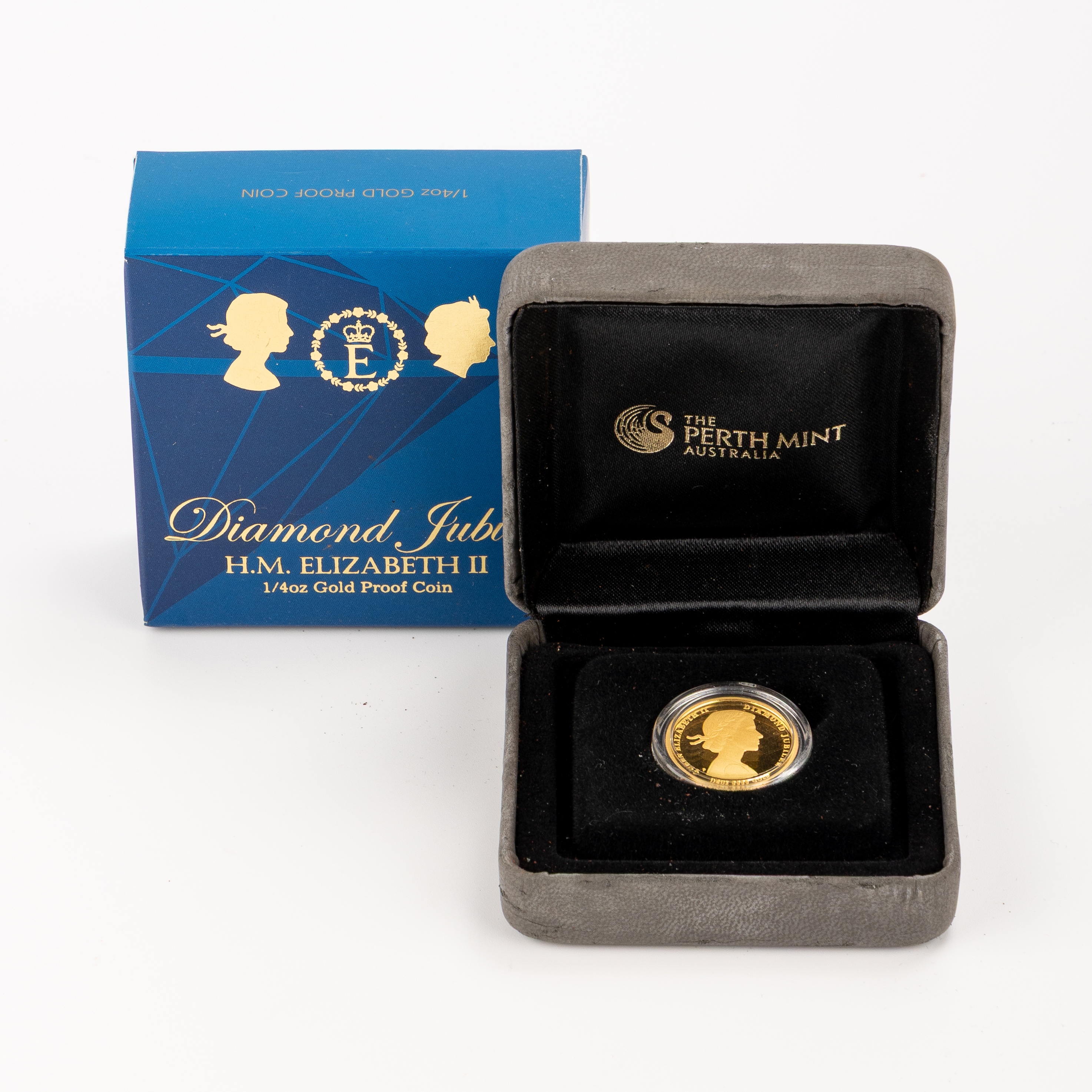 39 · QEII Diamond Jubilee 1/4oz Gold Proof, Twenty Five Dollars, 2012