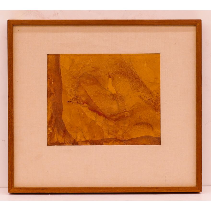 Jeanne Moment (1901-1984) ''Rock Formations'' Monoprint. Framed Measurements 16x17''