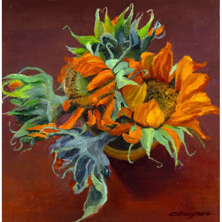 Carol Guzman (1951- ), Past Prime Sunflowers